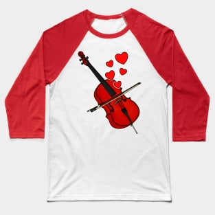 Valentines Day Cello Player Cellist Anniversary Wedding Musician Baseball T-Shirt